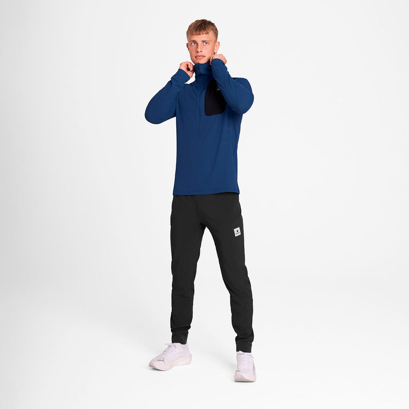 Saysky Combat Half Zip Fleece Hoodie Blå 219 OMRHO30C219