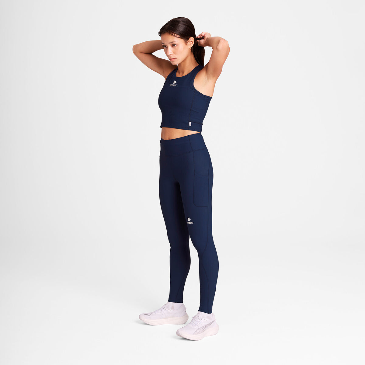 Saysky Combat Rib Crop Top Blå 201 OWRSB32C201