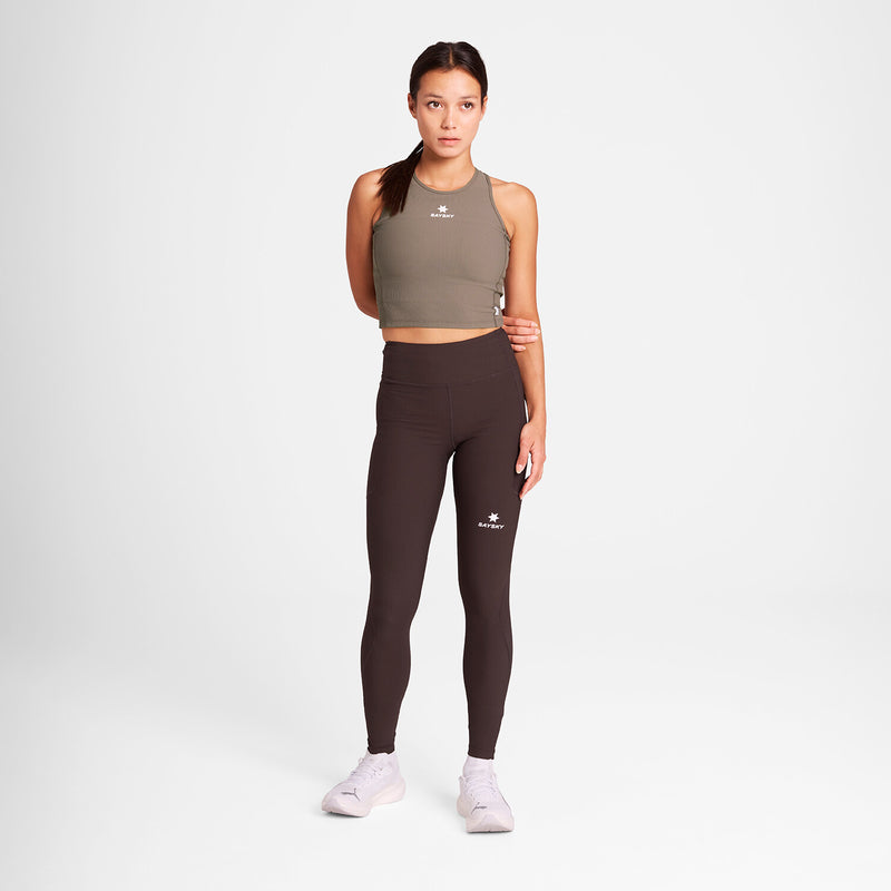 Saysky Combat Rib Crop Top Taupe 714 OWRSB32C714
