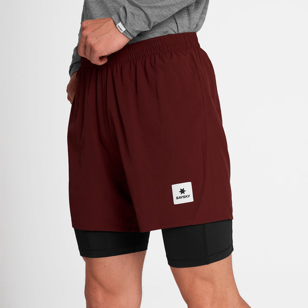 Saysky 2 in 1 Pace Shorts 5'' Rød 509 OMRSH20C509