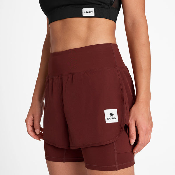 Saysky 2 in 1 Pace Shorts 3'' Rød 509 OWRSH23C509
