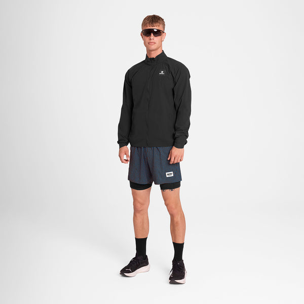 Saysky 2 in 1 Pace Shorts 5'' Blå Houndstooth 1047 OMRSH20C1047