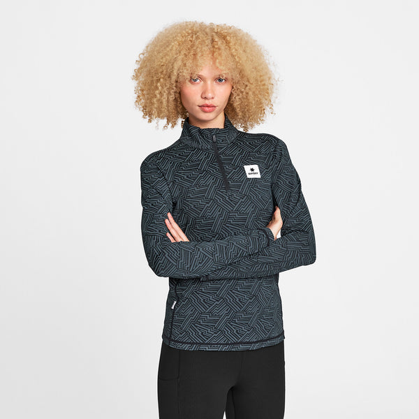 Saysky Reflective Pace 1/2 Zip Long Sleeve Sort Reflective Lightning 1050 OWRLS21C1050