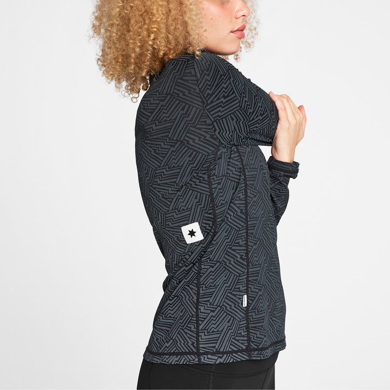 Saysky Reflective Pace 1/2 Zip Long Sleeve Sort Reflective Lightning 1050 OWRLS21C1050