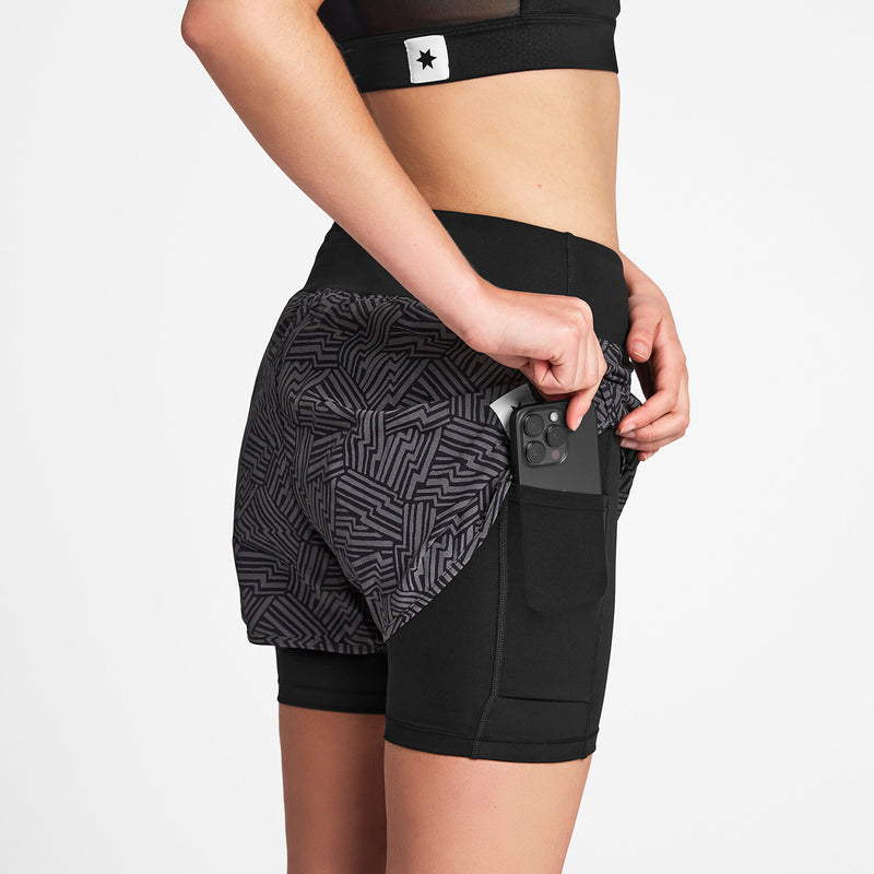 Saysky Reflective 2 in 1 Pace Shorts 3'' Sort Reflective Lightning 1050 OWRSH23C1050