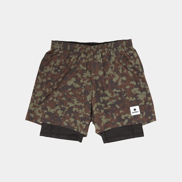 Saysky Camo Pace 2 in 1 Shorts 5'' Brun Camo 1048 OMRSH20C1048