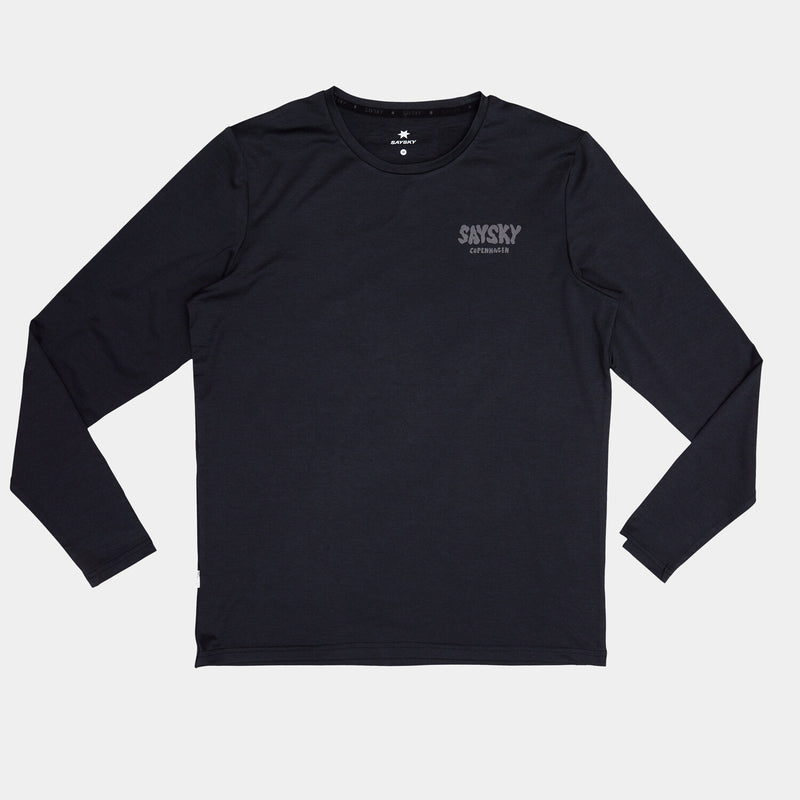 Saysky Reflective Logo Pace Long Sleeve Sort 9001 OMRLS20C9001