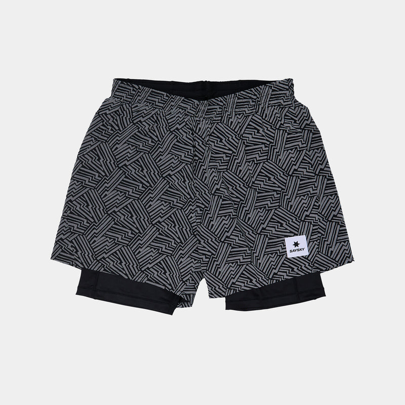 Saysky Reflective Pace 2 in 1 Shorts 5'' Sort Reflective Lightning 1050 OMRSH20C1050