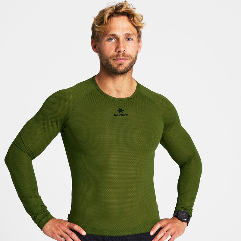 Saysky Mesh Base Layer Long Sleeve Grøn 313 NMRBL32C313