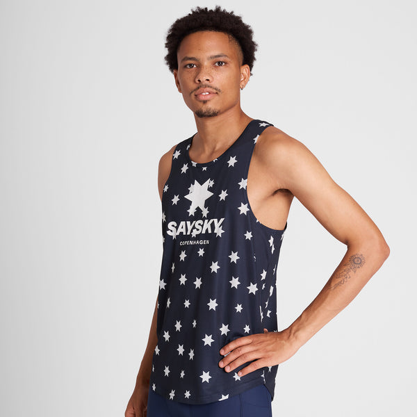 Saysky Star Combat Singlet Blå/Hvid Stars 1028 NMRSI31C1028