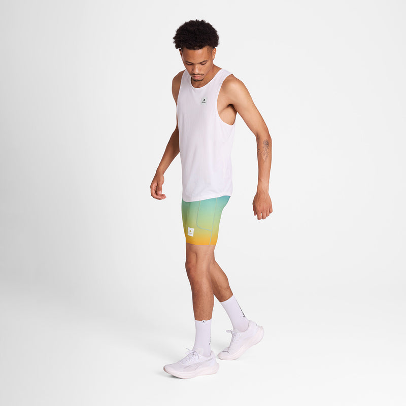 Saysky Drip Dye Combat+ Short Tights 7" Blå/Gul/Grøn Drip Dye 1032 NMRST33C1032
