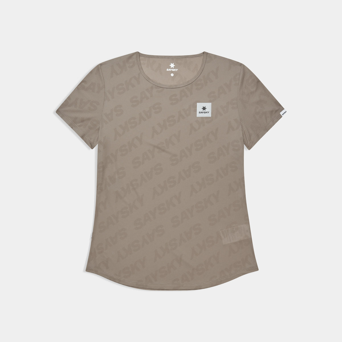 Saysky Reactive Flow T-shirt Mørk Beige Logo 1070 SW25008