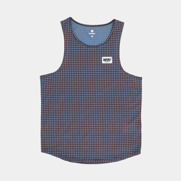 Saysky Houndstooth Combat Singlet Blå Houndstooth 1047 OMRSI31C1047