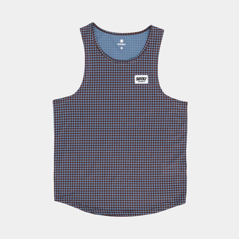 Saysky Houndstooth Combat Singlet Blå Houndstooth 1047 OMRSI31C1047