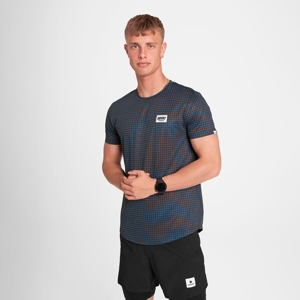 Saysky Houndstooth Combat T-Shirt Blå Houndstooth 1047 OMRSS31C1047