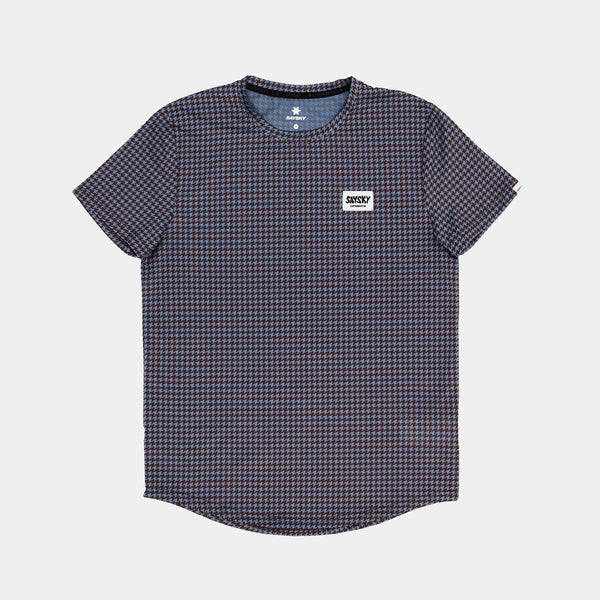 Saysky Houndstooth Combat T-Shirt Blå Houndstooth 1047 OMRSS31C1047