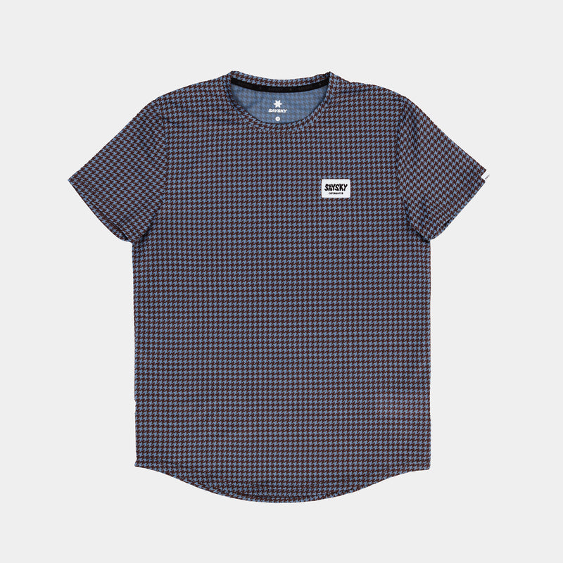 Saysky Houndstooth Combat T-Shirt Blå Houndstooth 1047 OMRSS31C1047