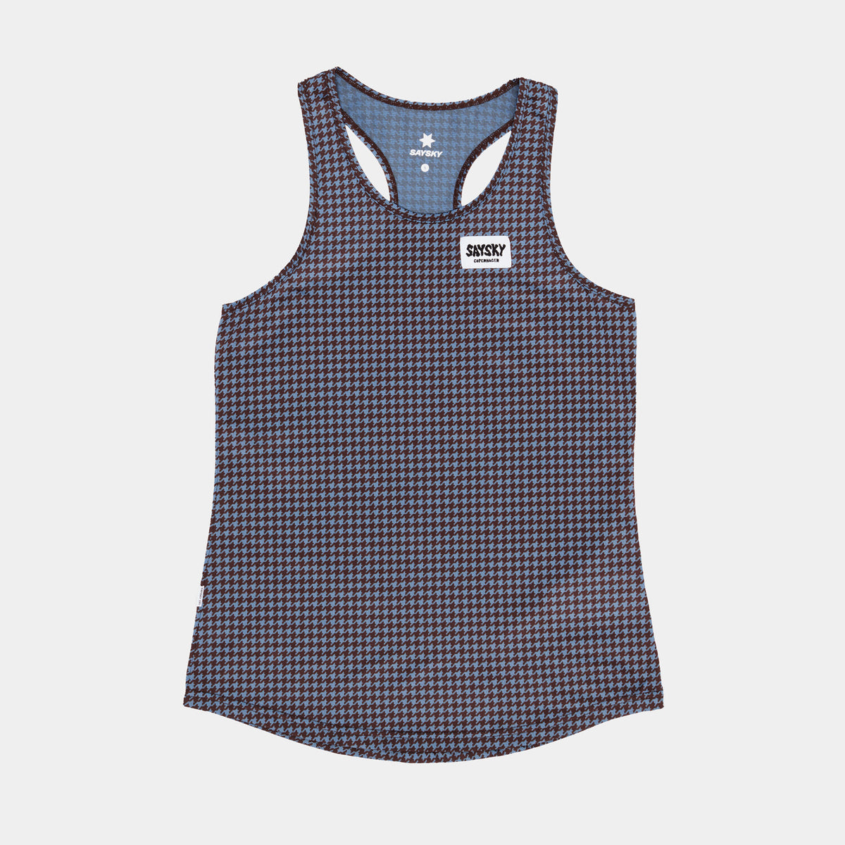 Saysky Houndstooth Combat Singlet Blå Houndstooth 1047 OWRSI31C1047