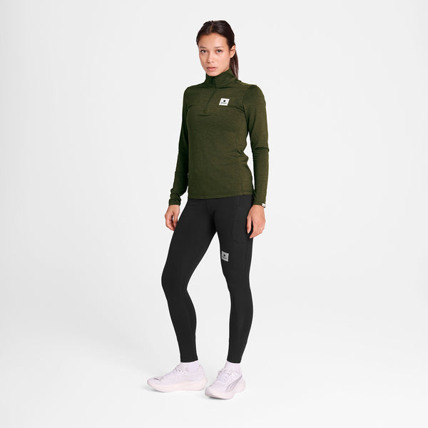 Saysky Pace Half Zip Long Sleeve Grøn 3001 XWRLS21C3001