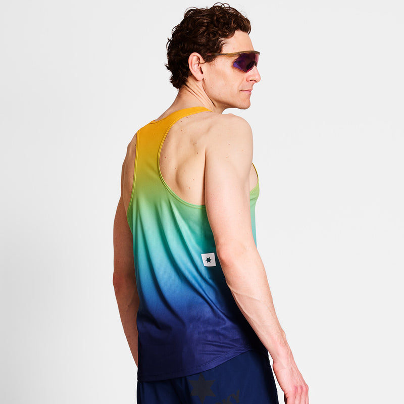 Saysky Drip Dye Flow Singlet Blå/Gul/Grøn Drip Dye 1032 NMRSI60C1032