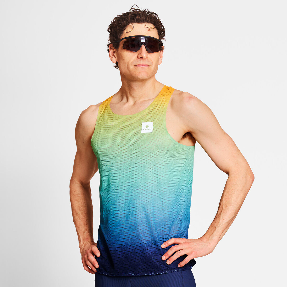 Saysky Drip Dye Flow Air Singlet Blå/Gul/Grøn Drip Dye 1032 NMRSI63C1032