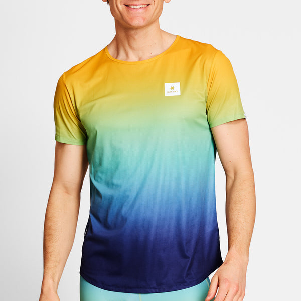 Saysky Drip Dye Flow T-Shirt Blå/Gul/Grøn Drip Dye 1032 NMRSS60C1032