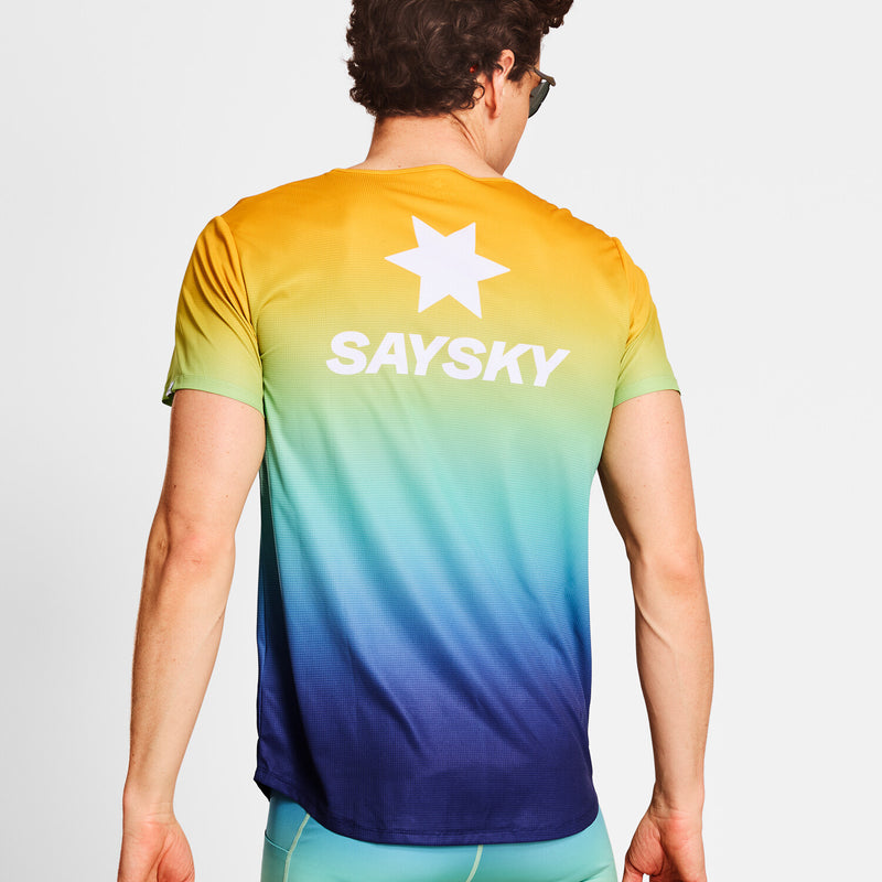 Saysky Drip Dye Flow T-Shirt Blå/Gul/Grøn Drip Dye 1032 NMRSS60C1032