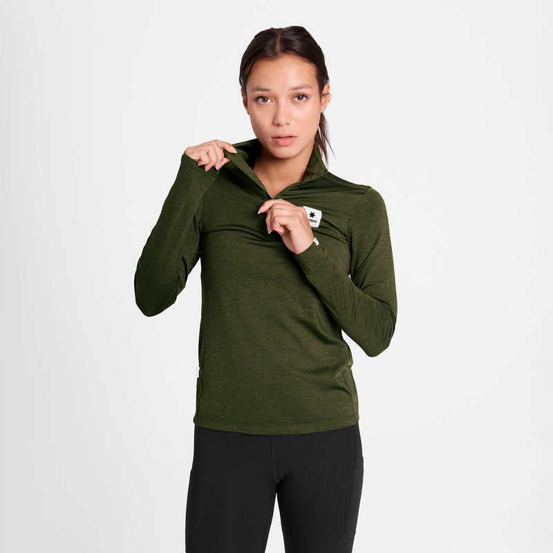 Saysky Pace Half Zip Long Sleeve Grøn 3001 XWRLS21C3001