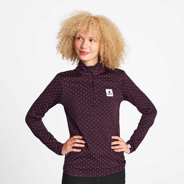 Saysky Reflective Pace Half Zip Long Sleeve Lilla 1022 NWRLS21C1022