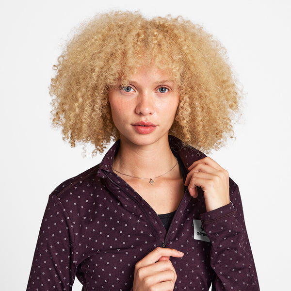 Saysky Reflective Pace Half Zip Long Sleeve Lilla 1022 NWRLS21C1022