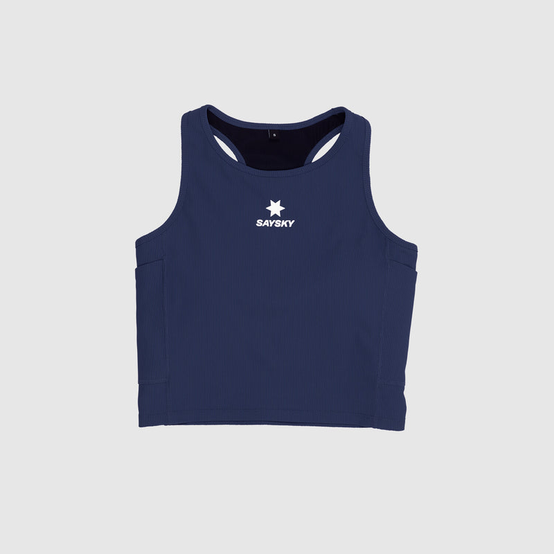 Saysky Combat Rib Crop Top Blå 201 OWRSB32C201