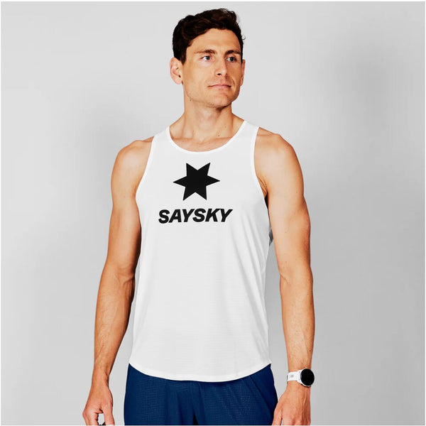 Saysky Logo Flow Singlet Hvid 101 XMRSI61C101