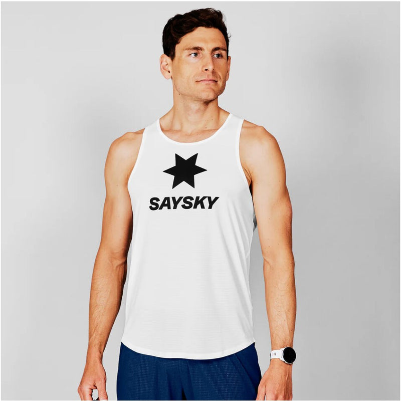 Saysky Logo Flow Singlet Hvid 101 XMRSI61C101