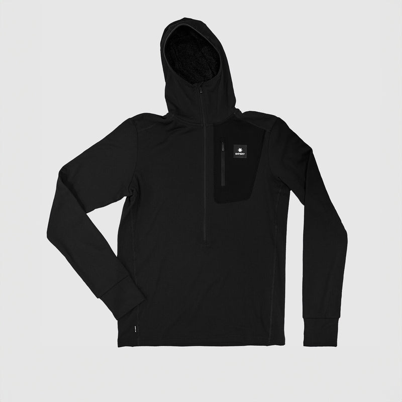 Saysky Combat Half Zip Fleece Hoodie Sort 901 NMRHO30C901
