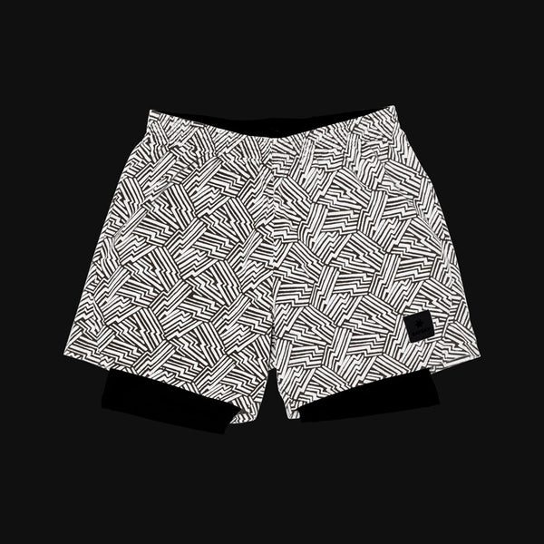 Saysky Reflective Pace 2 in 1 Shorts 5'' Sort Reflective Lightning 1050 OMRSH20C1050