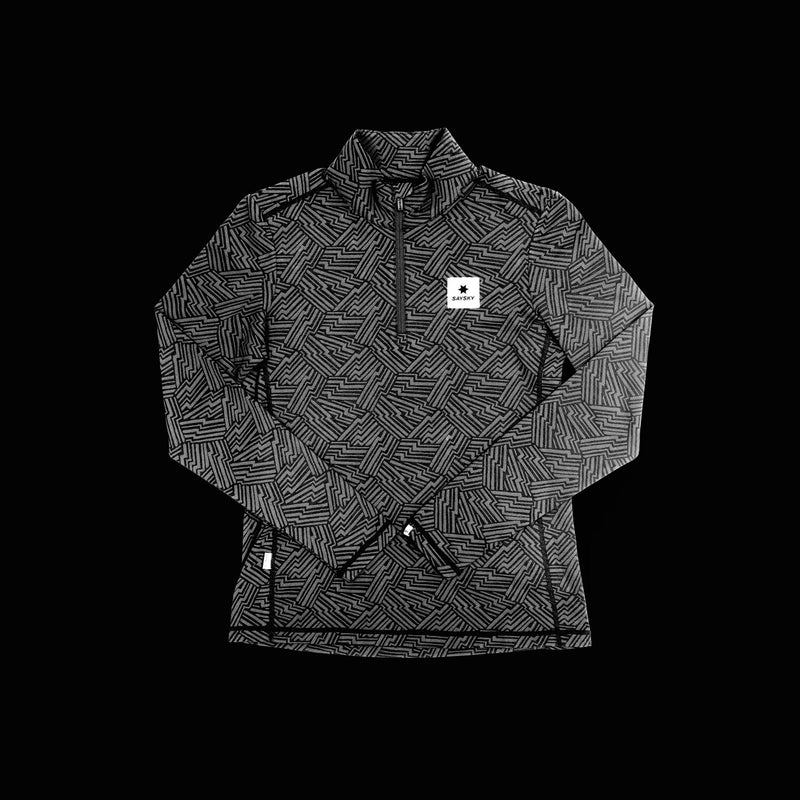 Saysky Reflective Pace 1/2 Zip Long Sleeve Sort Reflective Lightning 1050 OWRLS21C1050