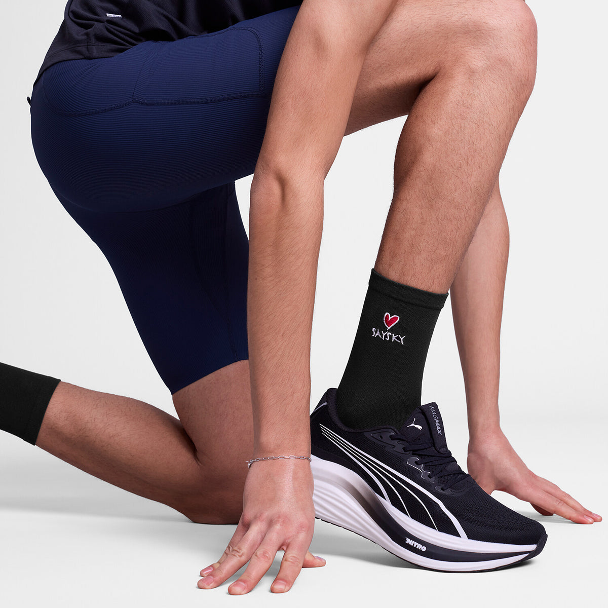 Saysky Combat High Socks Sort 901 SA80019