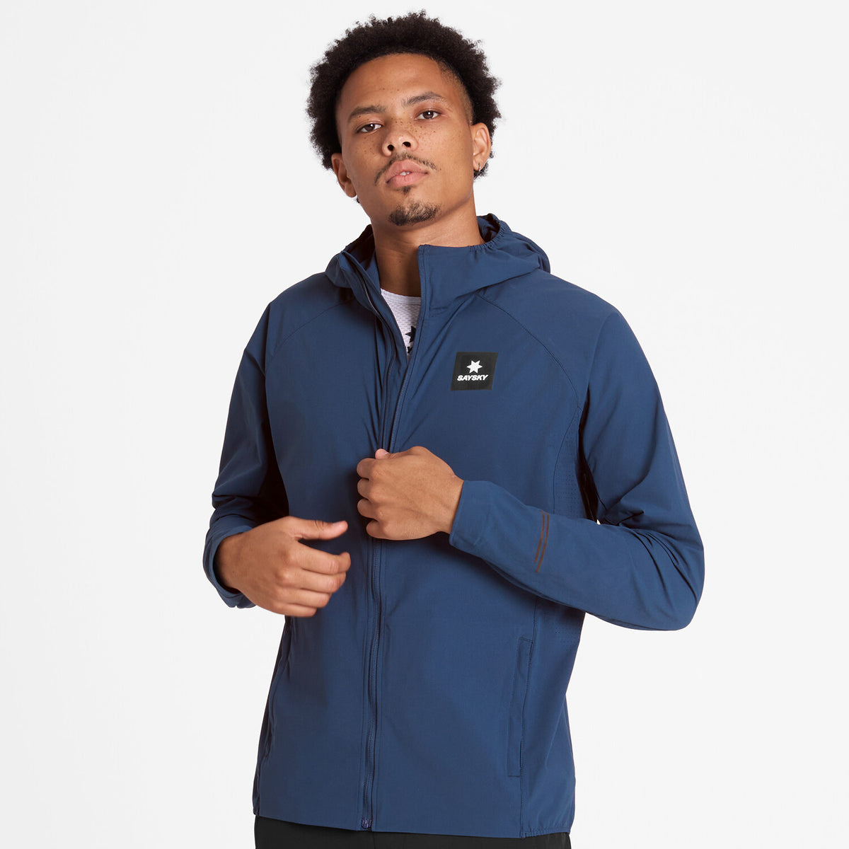 Saysky Clean Pace Flex Hooded Jacket Blå 210 SM10001