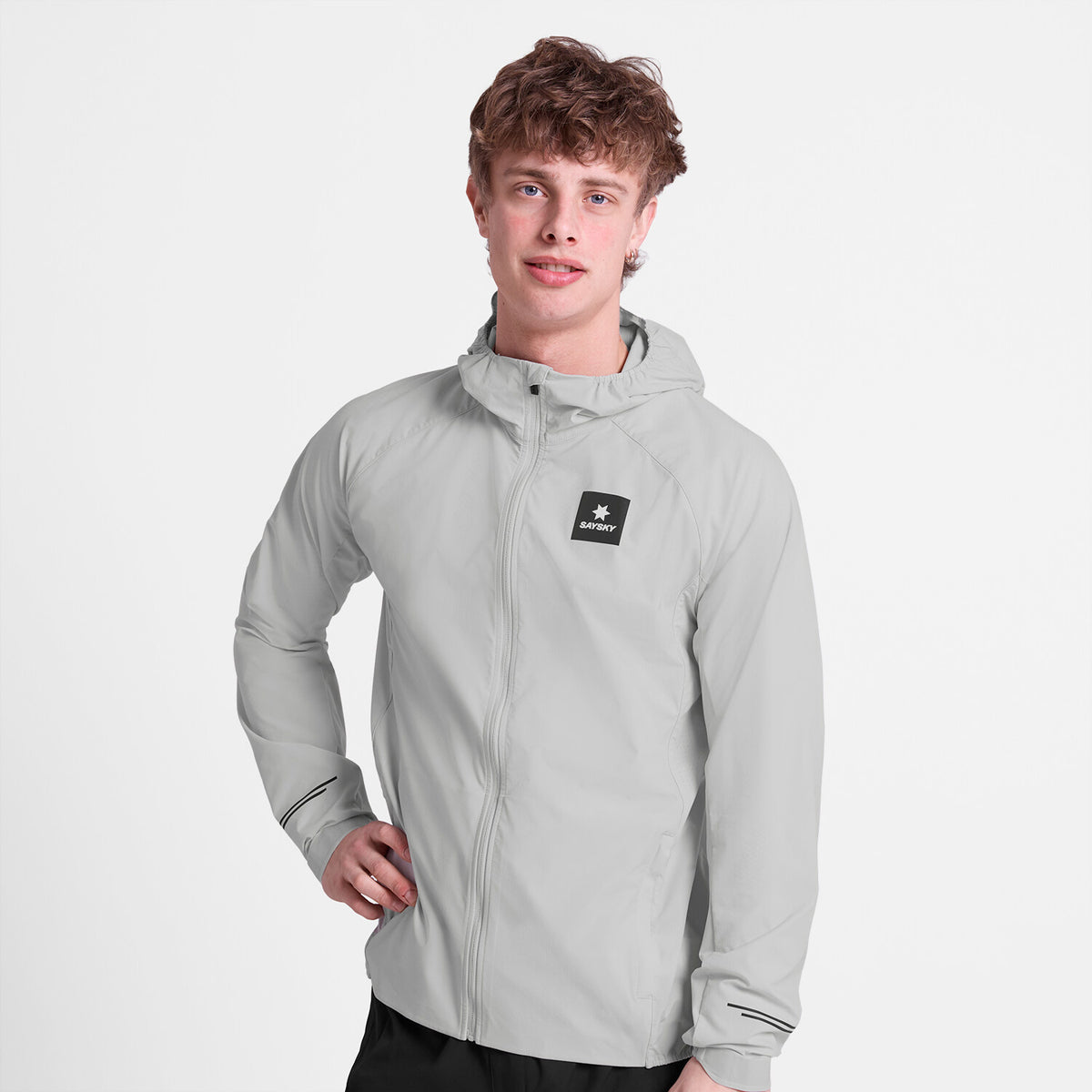 Saysky Clean Pace Flex Hooded Jacket Grå 610 SM10001