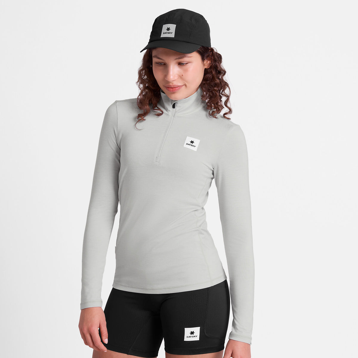 Saysky Pace Half Zip Long Sleeve Grå 6008 SW20002