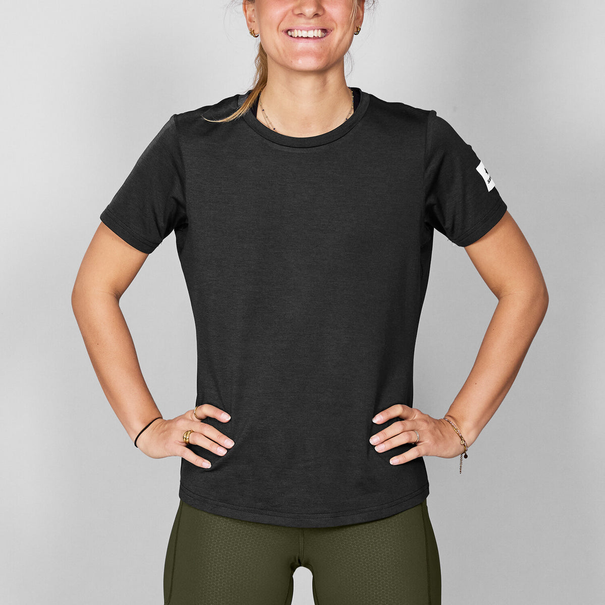Saysky Clean Pace T-shirt Sort 9001 SW25002