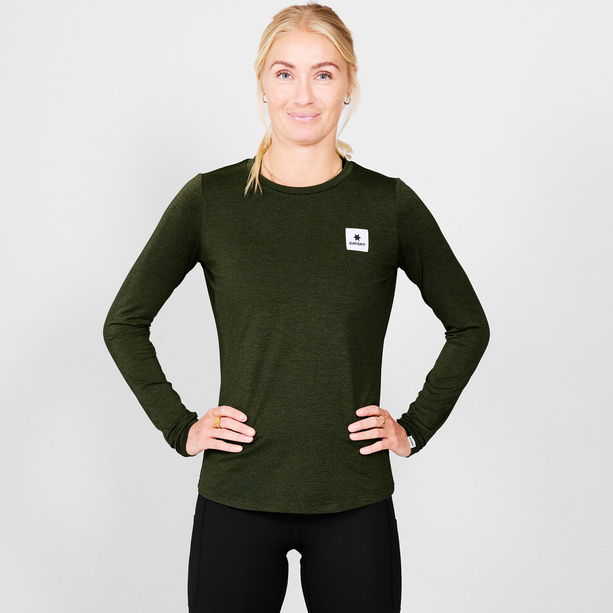 Saysky Clean Pace Long Sleeve Grøn 3001 SW20003
