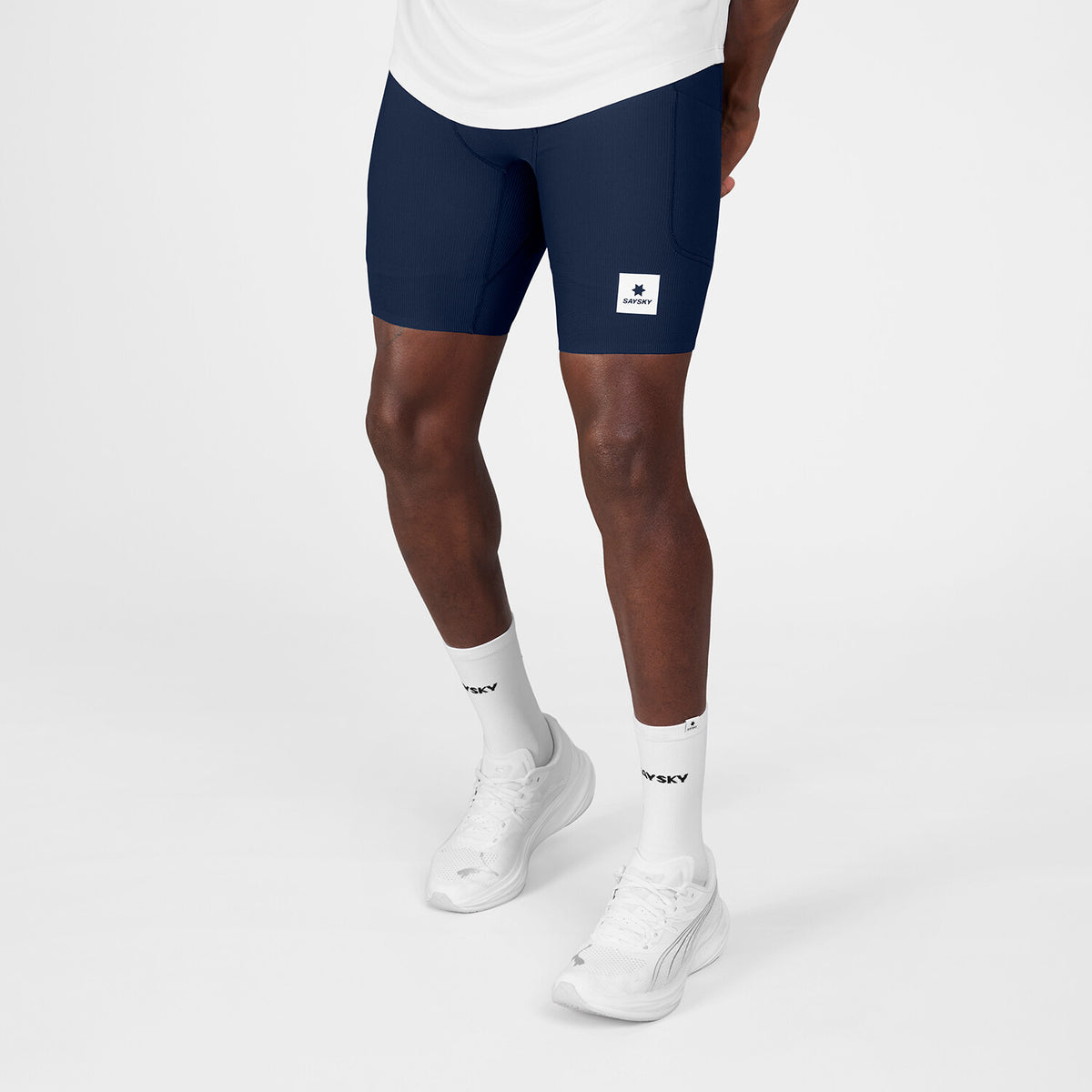 Saysky Combat+ Rib Short Tights 8'' Blå 201 SM55002