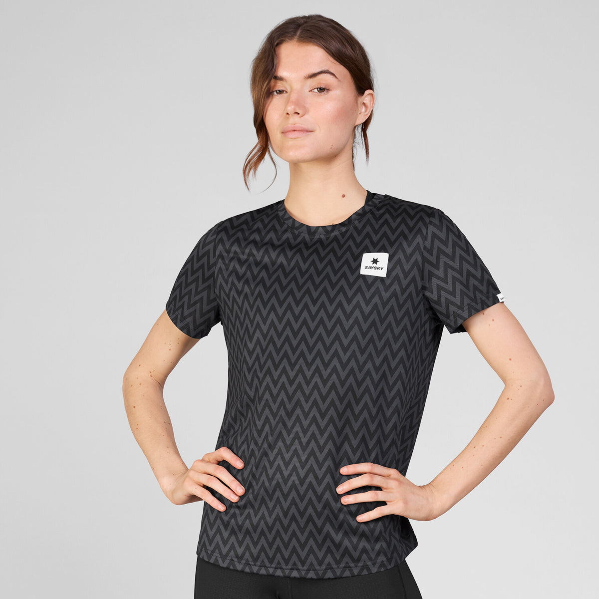 Saysky Zig Zag Combat T-Shirt Sort Zig Zag 1062 SW25012