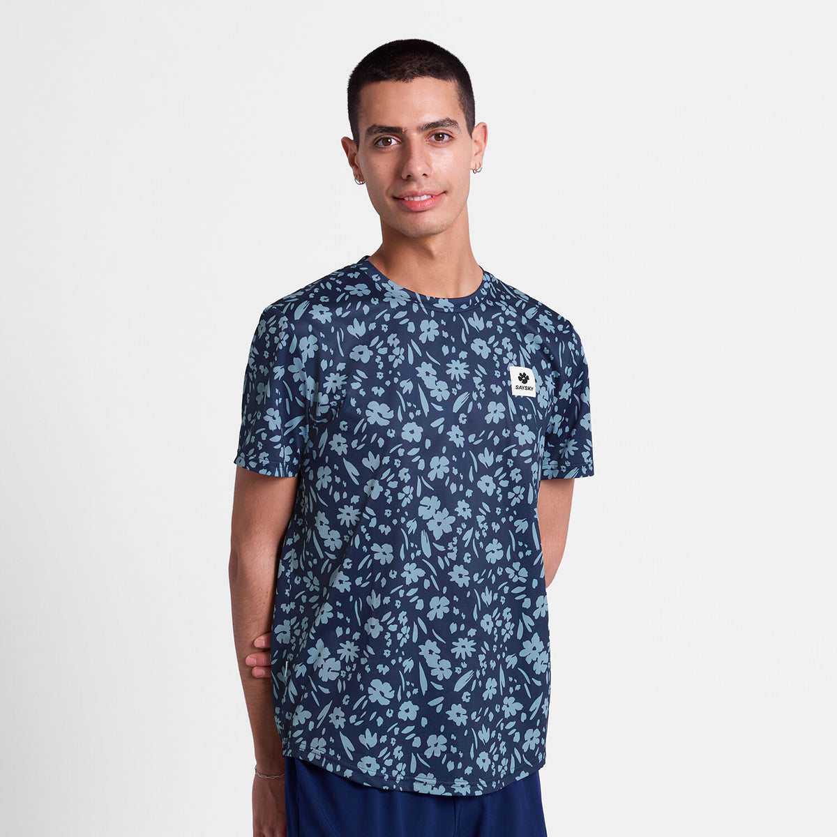 Saysky Flower Combat T-Shirt Blå Flower 1065 SM25012