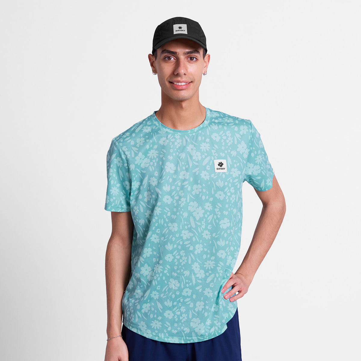 Saysky Flower Combat T-Shirt Lyseblå Flower 1066 SM25012