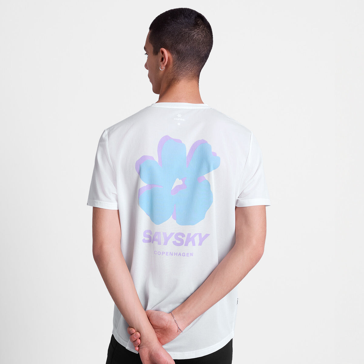 Saysky Flower Combat T-Shirt Hvid 101 SM25014