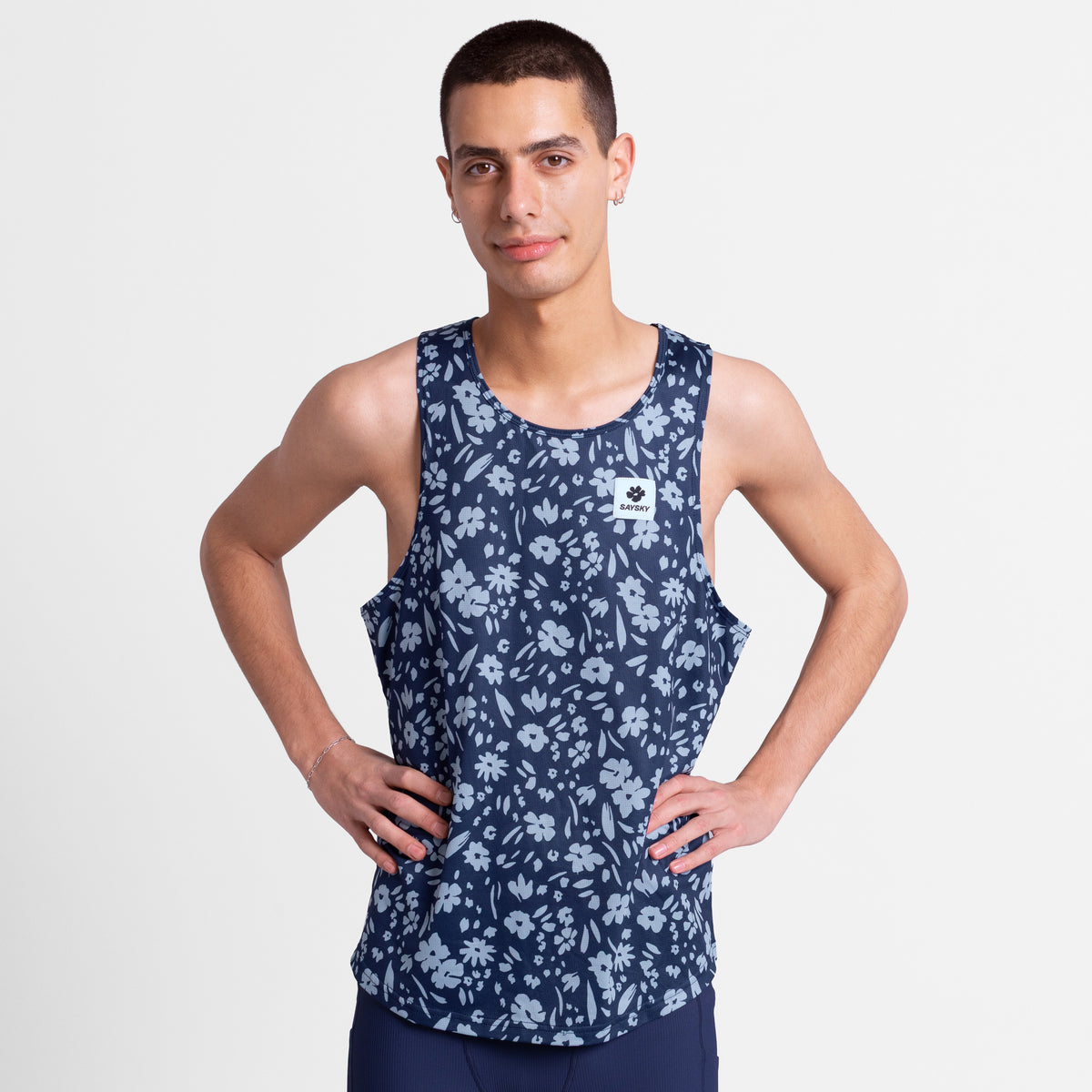 Saysky Flower Combat Singlet Blå Flower 1065 SM30011