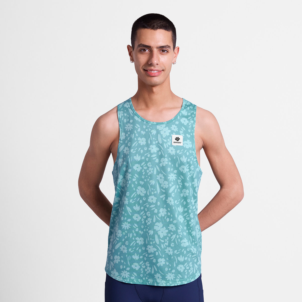 Saysky Flower Combat Singlet Lyseblå Flower 1066 SM30011