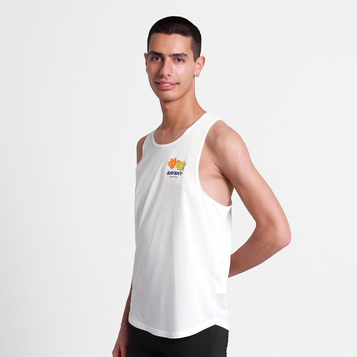 Saysky Flower Combat Singlet Hvid 101 SM30013